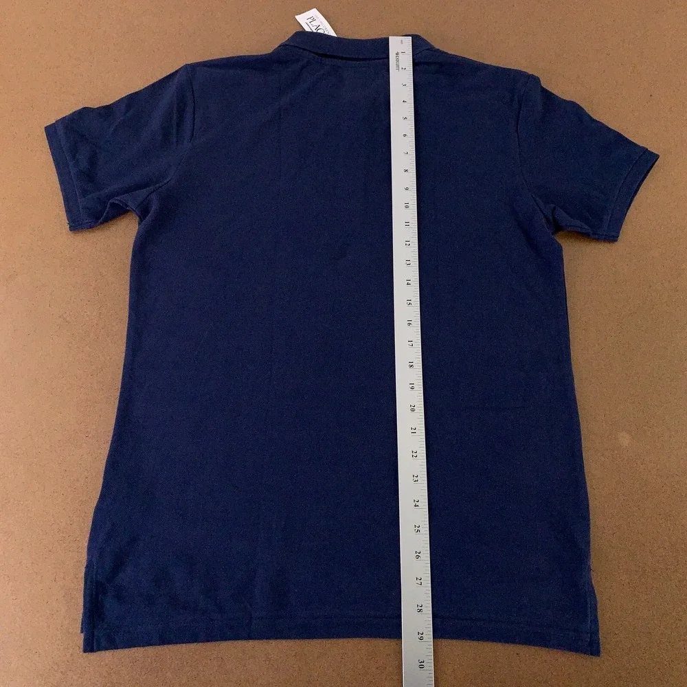 The Children's Place Boys 18 Husky Nautical Blue Short Sleeve Uniform Polo NWT